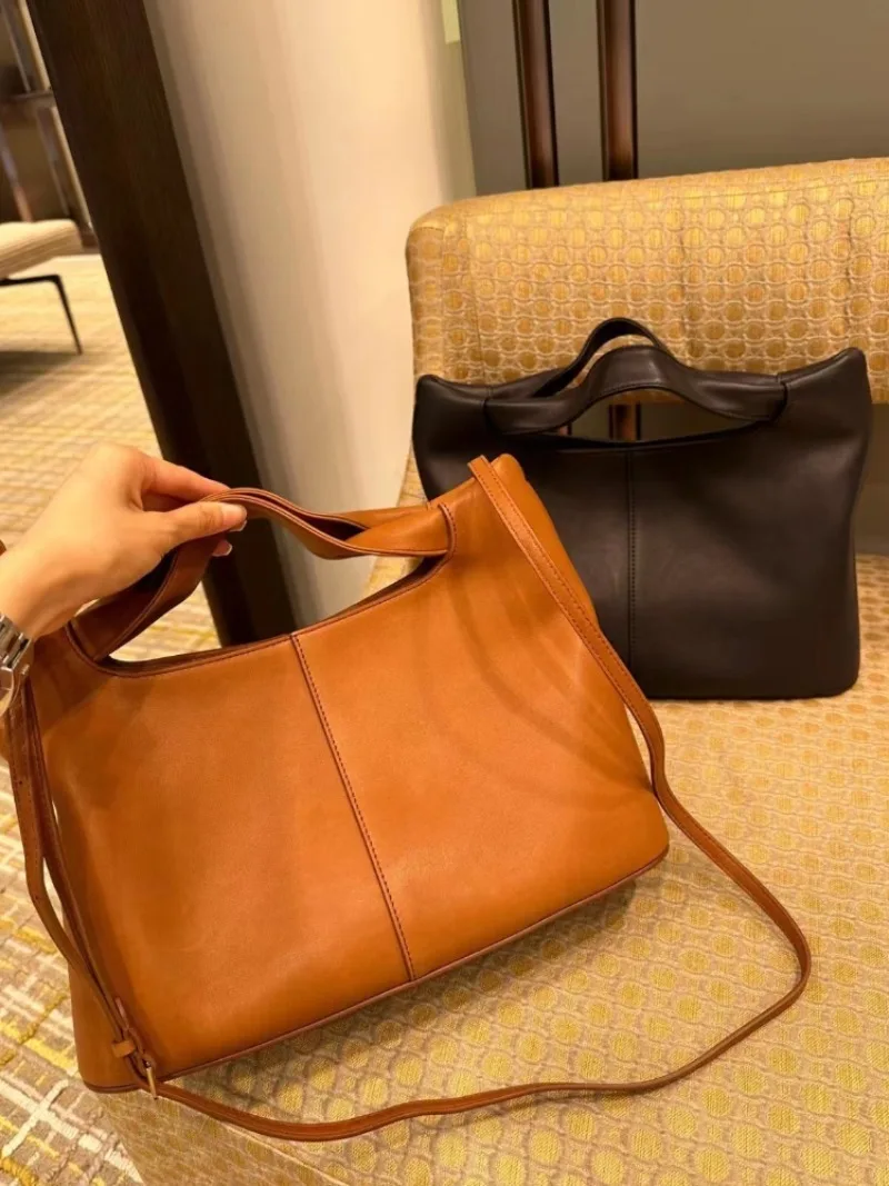 

Practical Large Capacity Briefcase Korea Handbags All-match Minority Pocket Women Totes Commuter Vintage Dermis Single-Shoulder