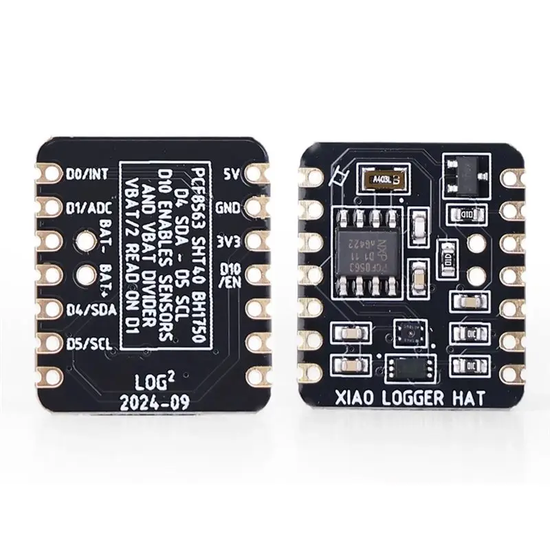 B04C-For XIAO Logger HAT RTC And Buttreri Buttery Voltage Monitoring Module Tiny Temperature Humidity Light Add-On