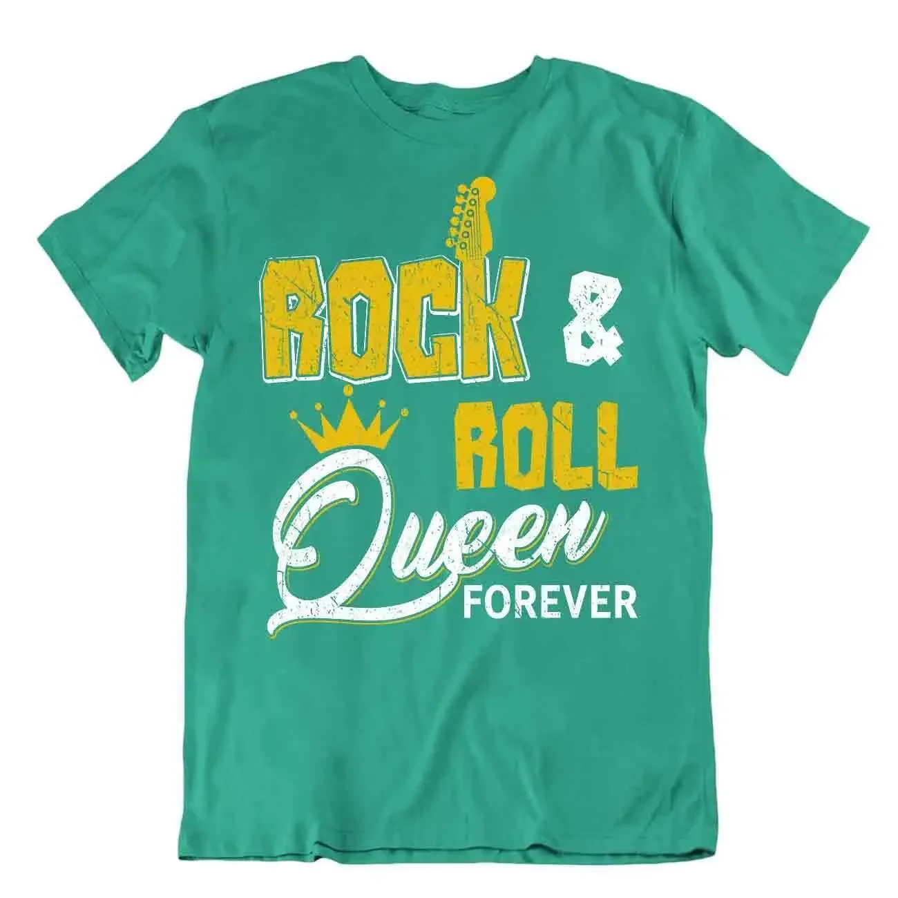 

Футболка Rock And Roll Queen Forever, забавная футболка, винтажная футболка, подарок на день рождения