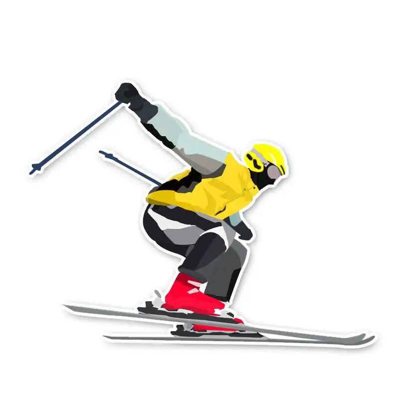 RuleMyLife 10.4*13.7CM Climbing Fashionable Ski Mountain Extreme Sport Graphic Car Stickers Accessories C30-0012
