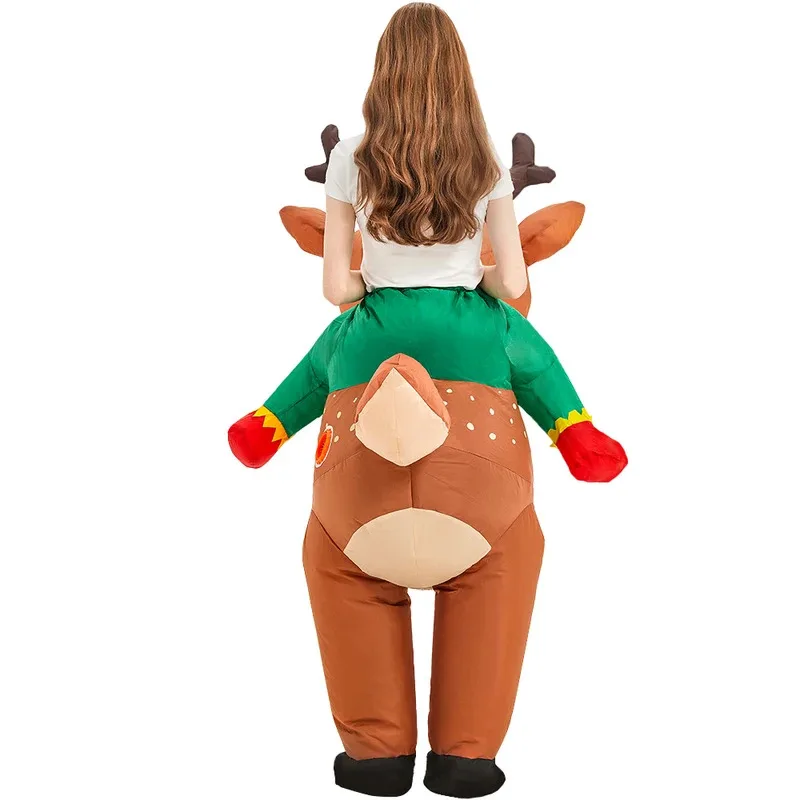 New Elk Rabbit flamingo Inflatable Costumes Suit Purim Easter Halloween Christmas Party Mascot  Fancy Role Play for Adult Kids