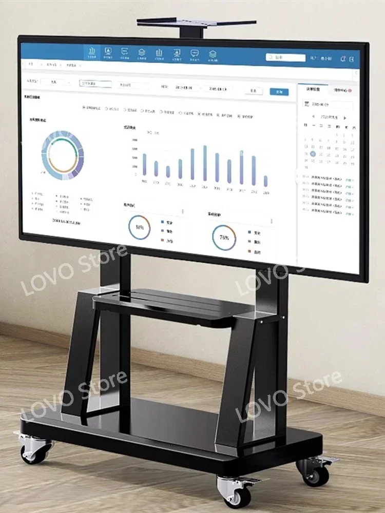 Universal  TV Stand Hanger Floor standing Mobile Education Conference Integrated Machine with Wheeled Cart Seat