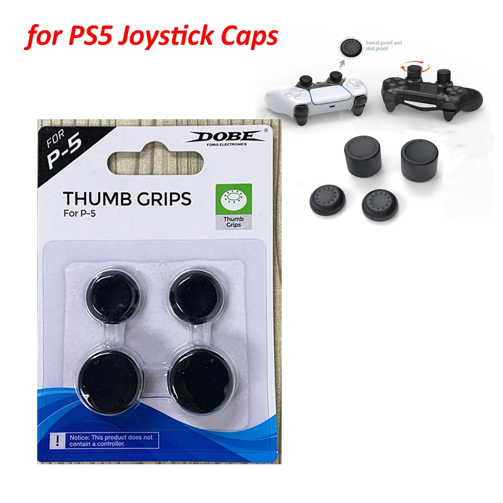 4 sztuk silikonowe Joystick czapki dla PS5 kontroler uchwyt na kciuki Thumbstick Cap ochronna pokrywa dla Play Station5 akcesoria