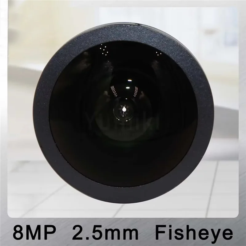 A72T 2.5Mm 4K 8MP 2/3 Cala F1.6 IR Rybie Oko Szerokokątny Obiektyw CCTV z Mocowaniem C-S Mono-Fokalny Automatyczna Przysłona 8 Megapikseli do Kamery 4K