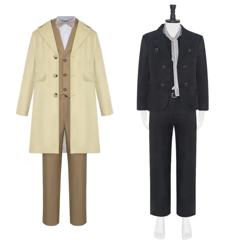 

TV Play Good Omens Cosplay Devil Crowley Costume Angel Disguise Adult Shirt Uniform Suits Halloween Carnival Disguise Party