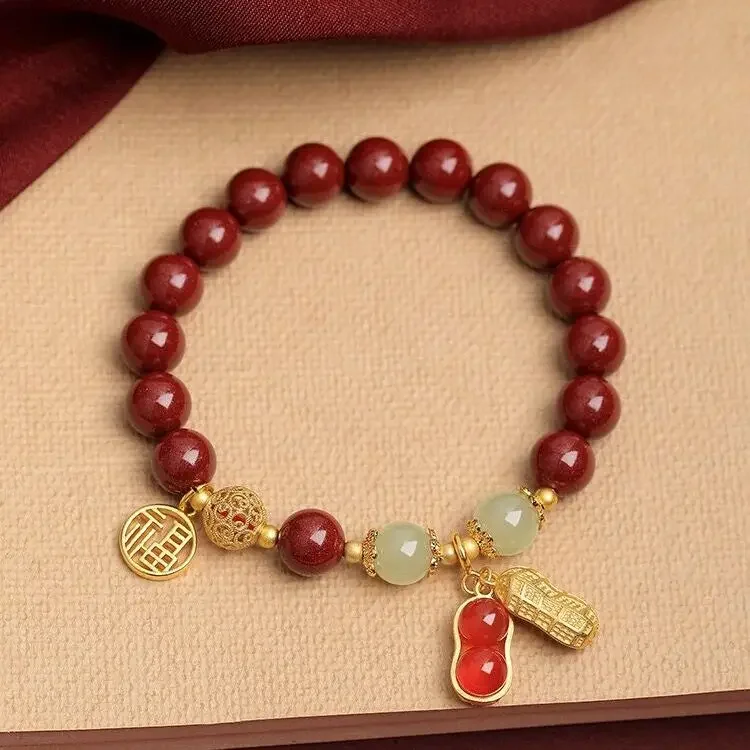 UMQ Original Hetian Ancient Style Bracelet Small Size Bracelet Red Dragon Year Birth Year Girlfriend Senior Ornament