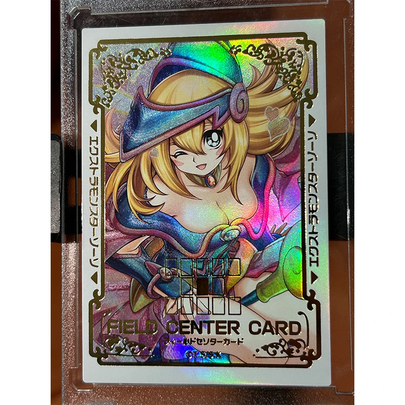 Yu-Gi-Oh! Anime Characters Black Magician Girl DIY Homemade Bronzing Flash Card Toys Collection Card Christmas Birthday Gift