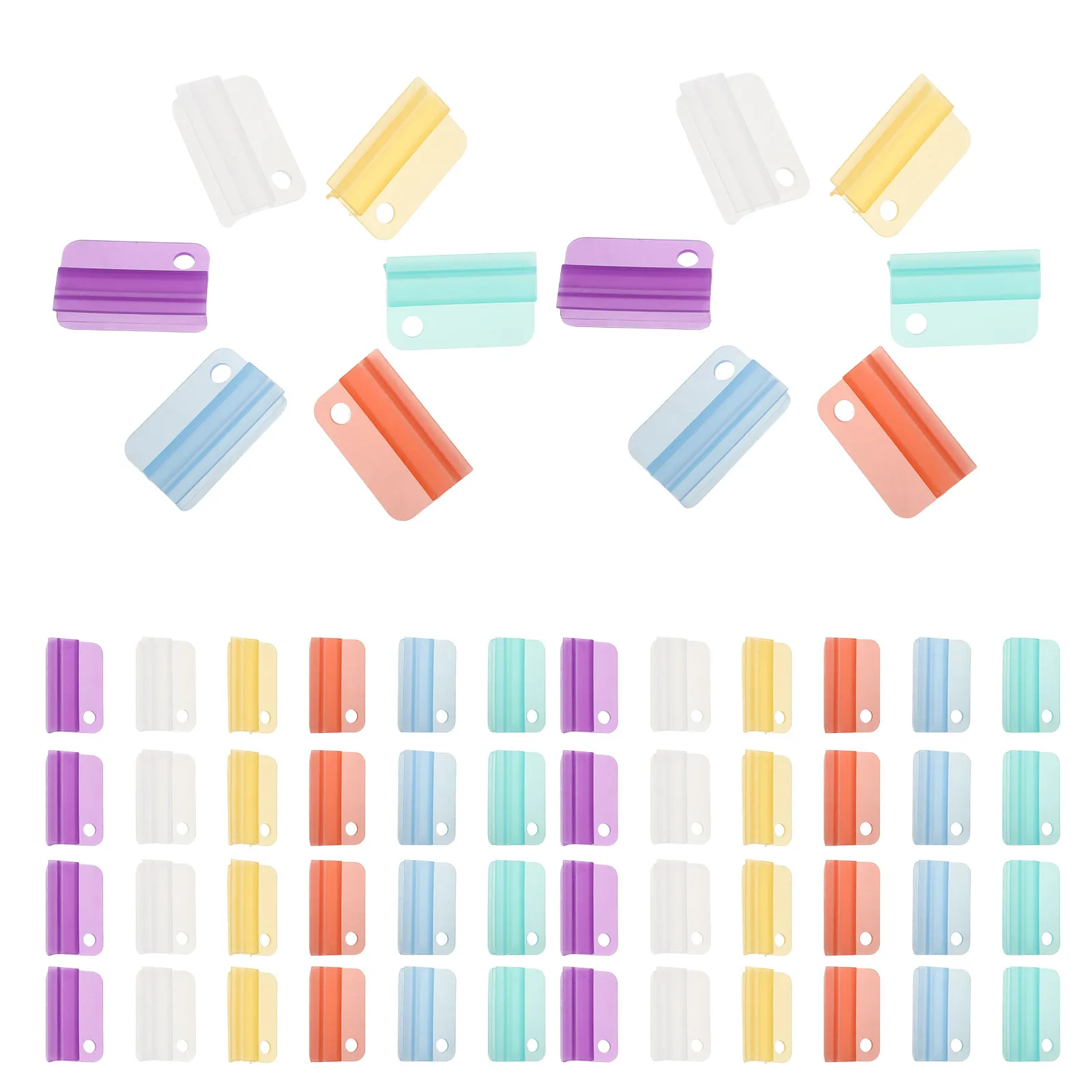 60 Pcs File Folder Folders Tag Hanging Tabs Colorful Index Coded Colored for Label