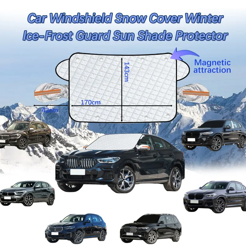 

Car Waterproof Cover Covers Awning Anti-Snow Windshield Proof Protective Cotton Sunshade Anti Ice Frost For Bwm X5 X3 X1 X6 X7