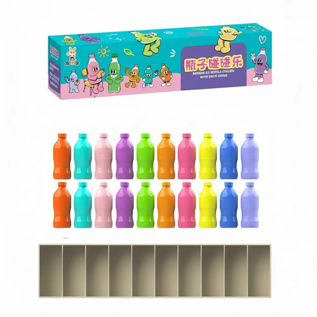 Jeu de devinettes de bouteille amusant pour enfants, jeu de correspondance de boissons à mémoire de couleur, exercice cérébral, Puzzle de mémoire, jouet, boissons amusantes, correspondance des couleurs