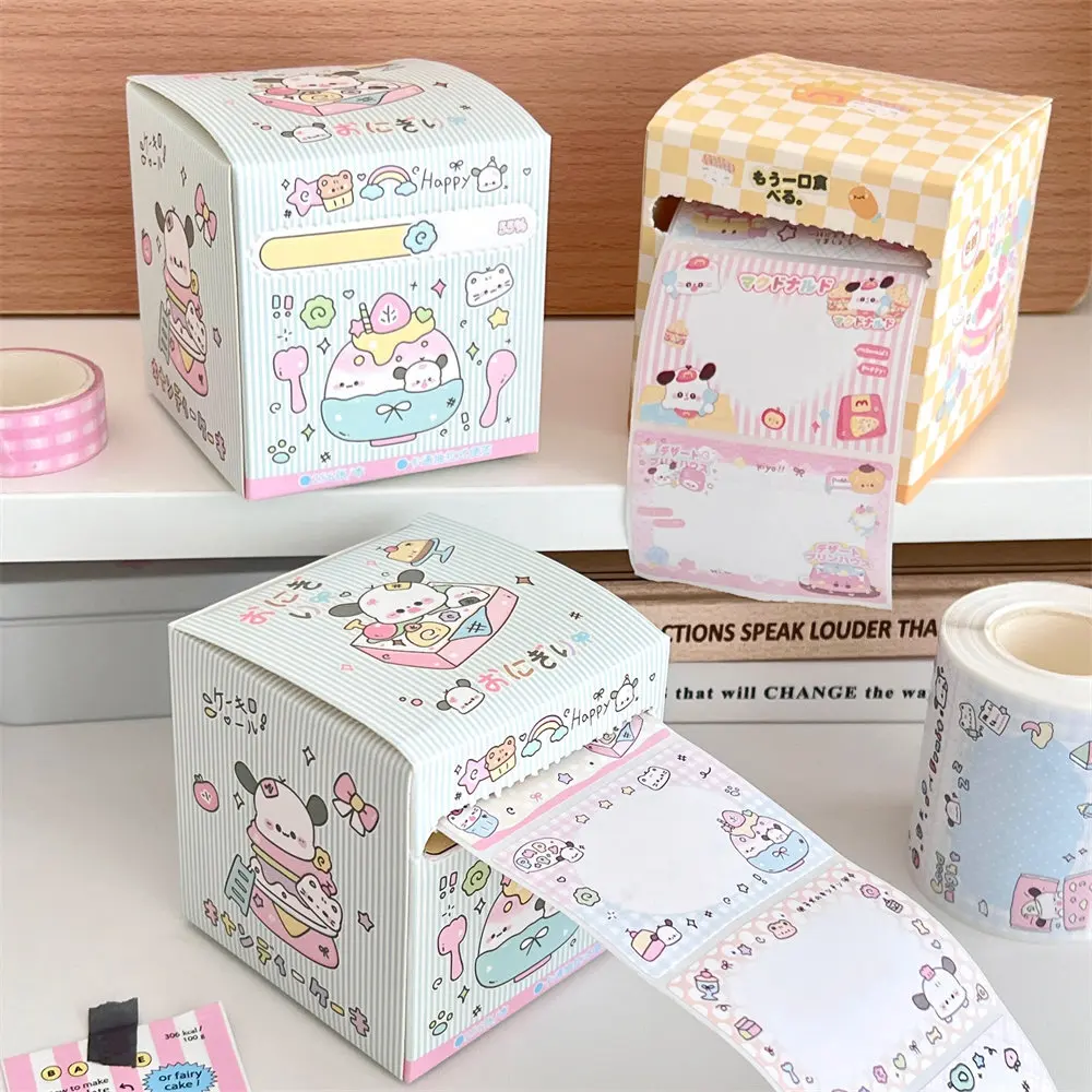 256 Pcs Pull-Out Sticky Notes Cute Girl Heart Message Stickers Office Stickers Cartoon Sticky Notes