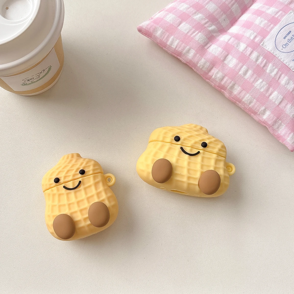 

Cute cartoon style peanut and apple AirPods 4 protection case for 1/2 generation wireless Bluetooth headphones, AirPods 3 genera