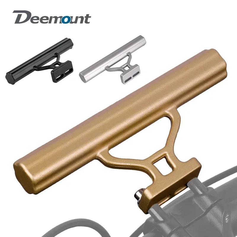 Deemount 15CM Bicycle Stem Extended Bracket Headlight Mount Bar Computer Holder Lamp Alloy Support Extender