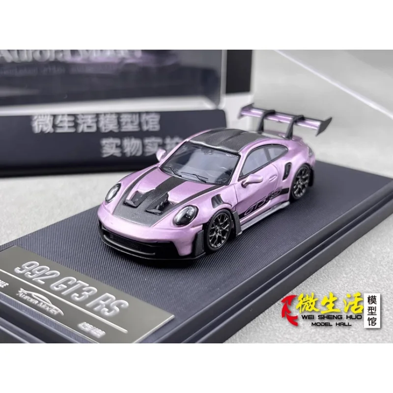 AM Aurora 1:64 Scale 992 GT3 RS Alloy Car Model Adult Classic Collection Souvenir Display Gift Boy Toy