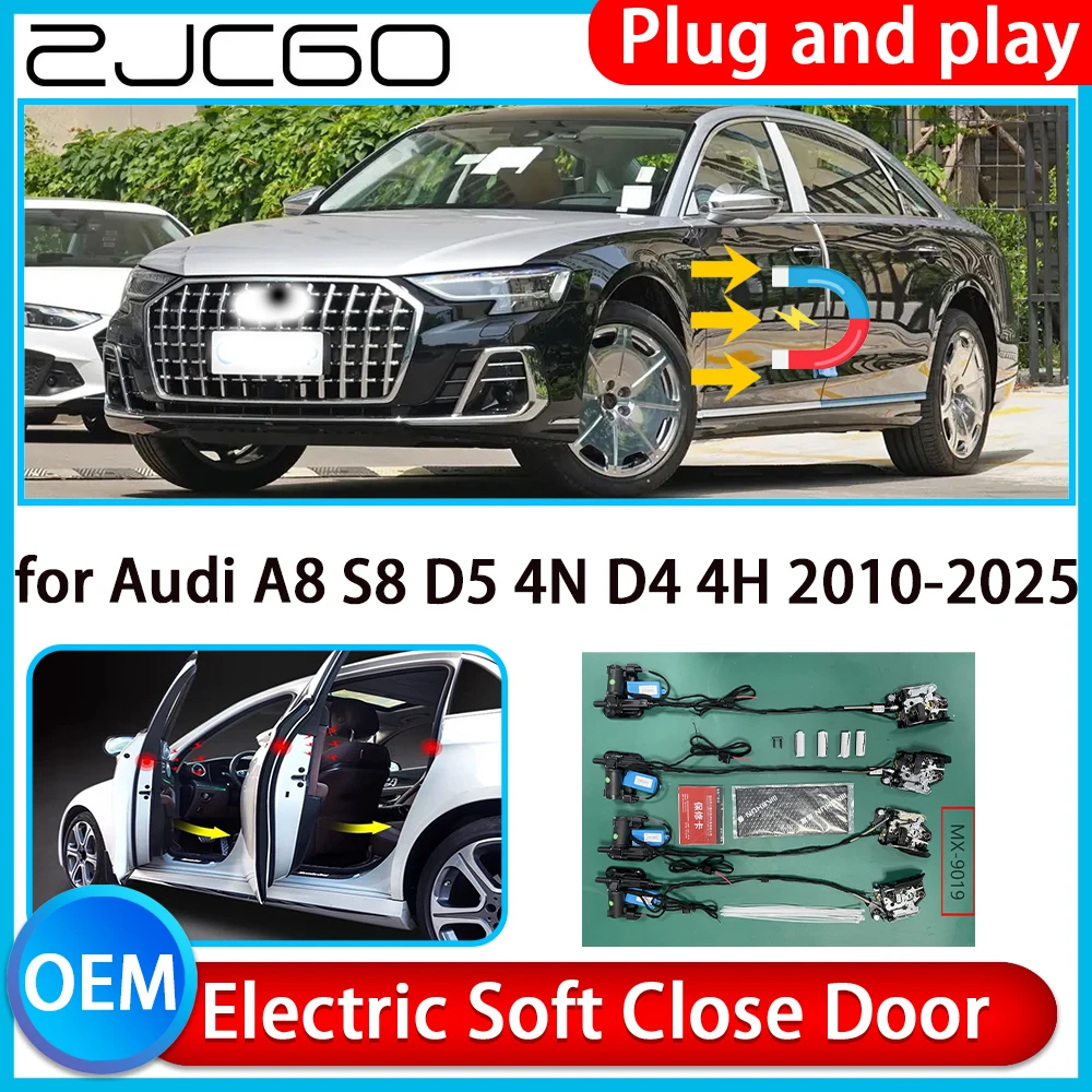 

ZJCGO for Audi A8 S8 D5 4N D4 4H 2010-2025 Auto Pull Car Soft Close Kit Door Power Latch Electric Door Catch Soft Closing Assist