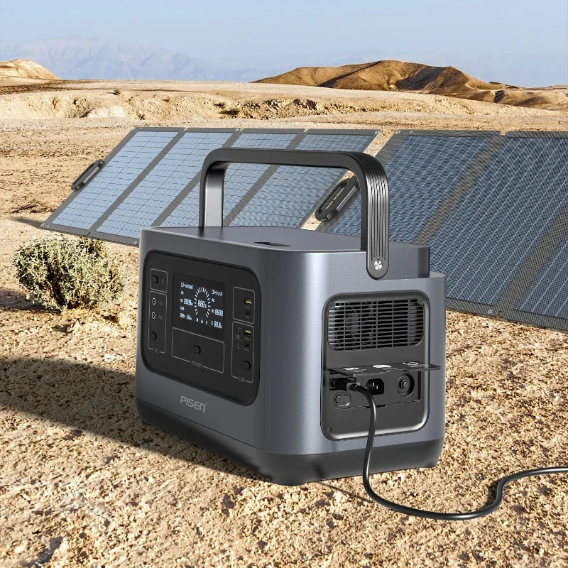 

1000W Pure Sine Wave 110V 230V 1008Wh Outdoor Camping LiFePO4 Power Generator Supply Solar Portable Power Station