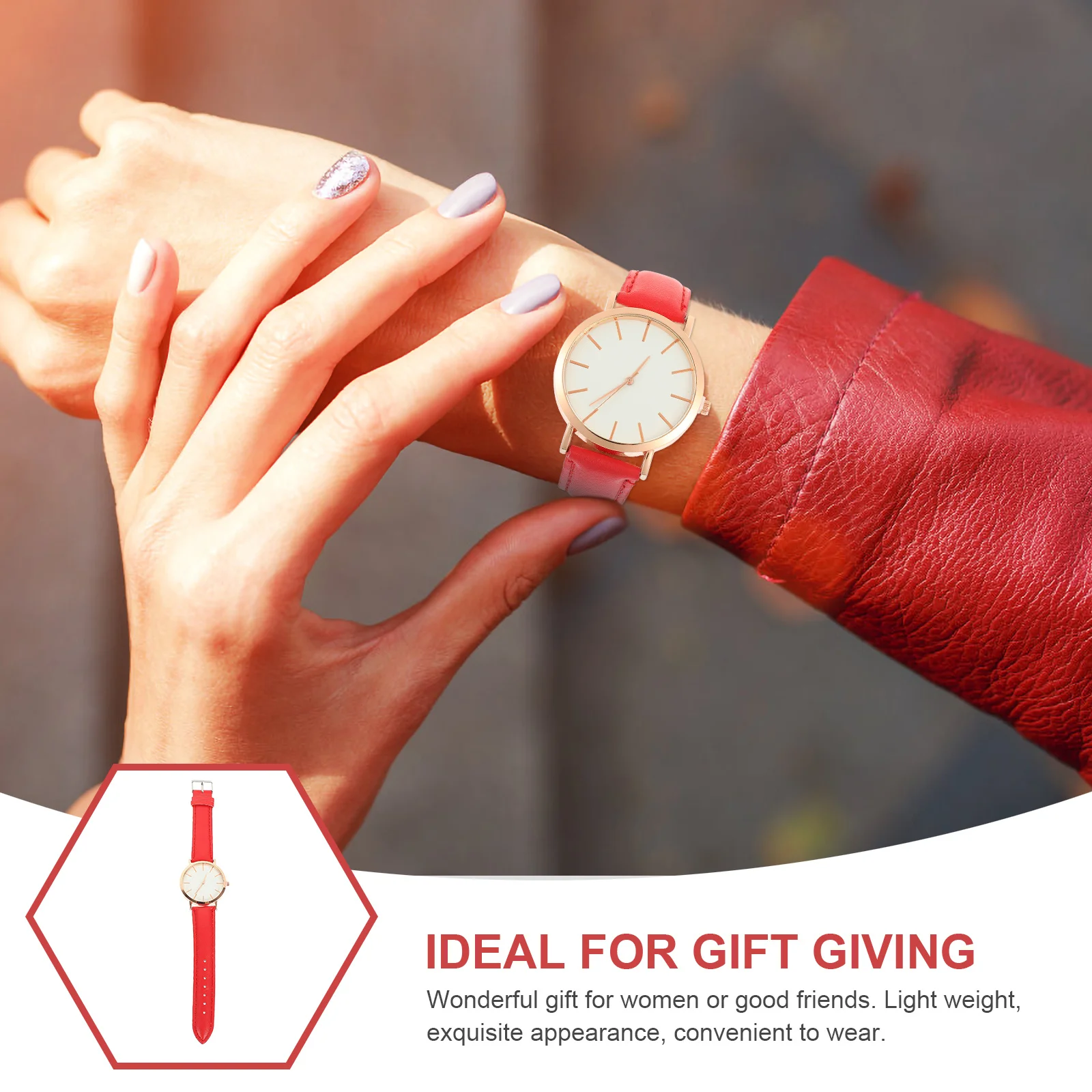 

Women'S Quartz Watch Pu Strap Simple Design Waterproof Wristwatch For Daily Wear Gift Wrist Watch For Women