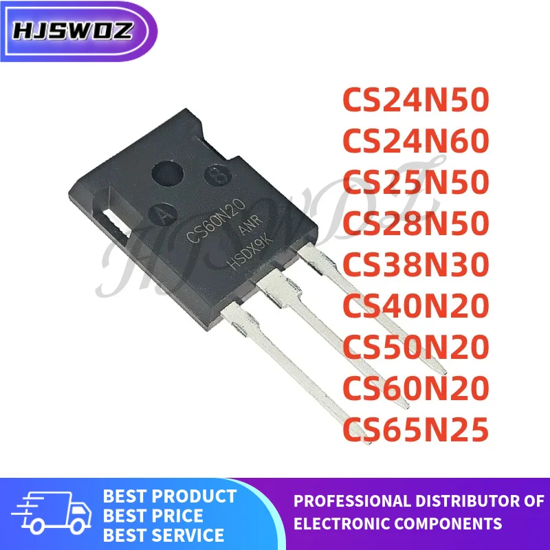 5PCS CS40N20 CS24N50 CS65N25 CS38N30 CS50N20 CS24N60 CS25N50 CS28N50 CS60N20 TO-247 Transistor Brand New In Stock