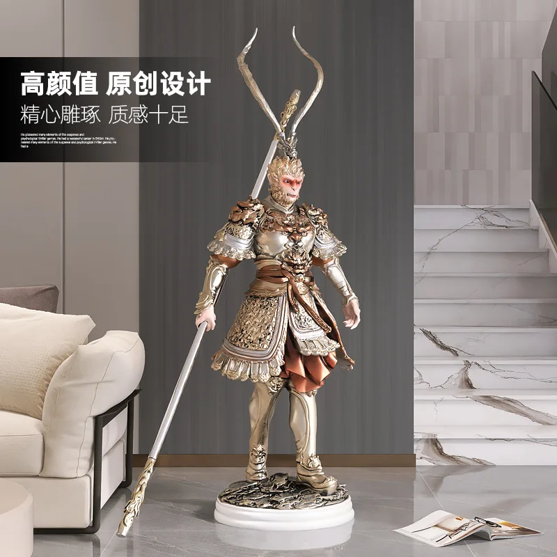 مكافحة القتال من بوذا صن وو كونغ تشيتيان زخرفة أرضية المريمية العظيمة مدخل غرفة المعيشة ديكور المنزل الحرف اليدوية