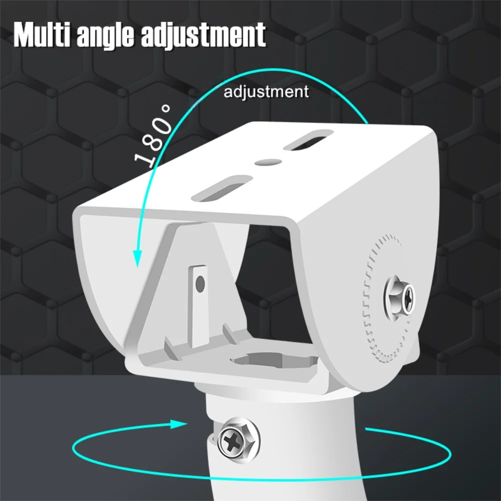 U Shape Bracket for Outdoor Security Cameras with 360 Degree Swivel and Spray Paint Finished Alloy Construction