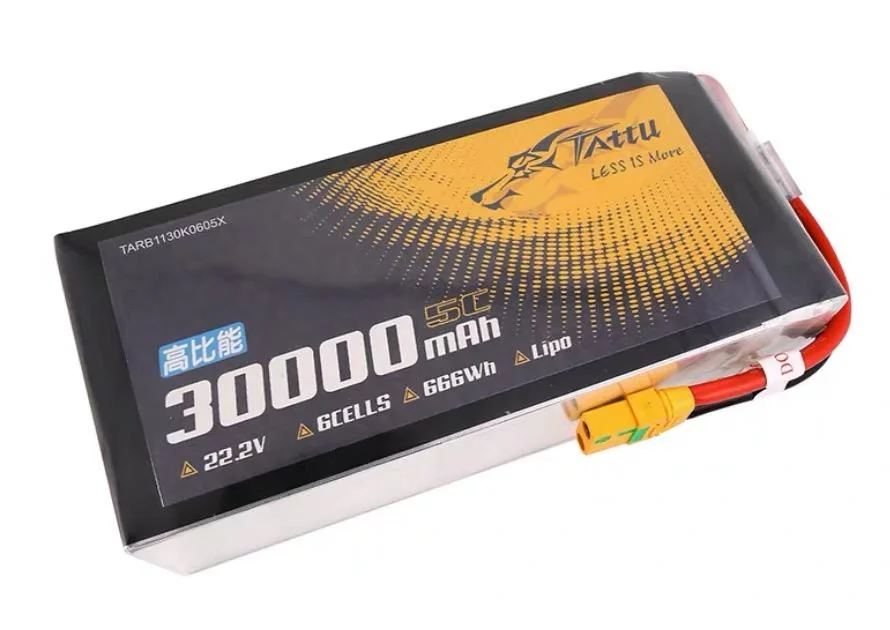 TATTU High Specific Energy 27000mAh 30000mAh 5C 22.2V 6S1P XT90S Plug