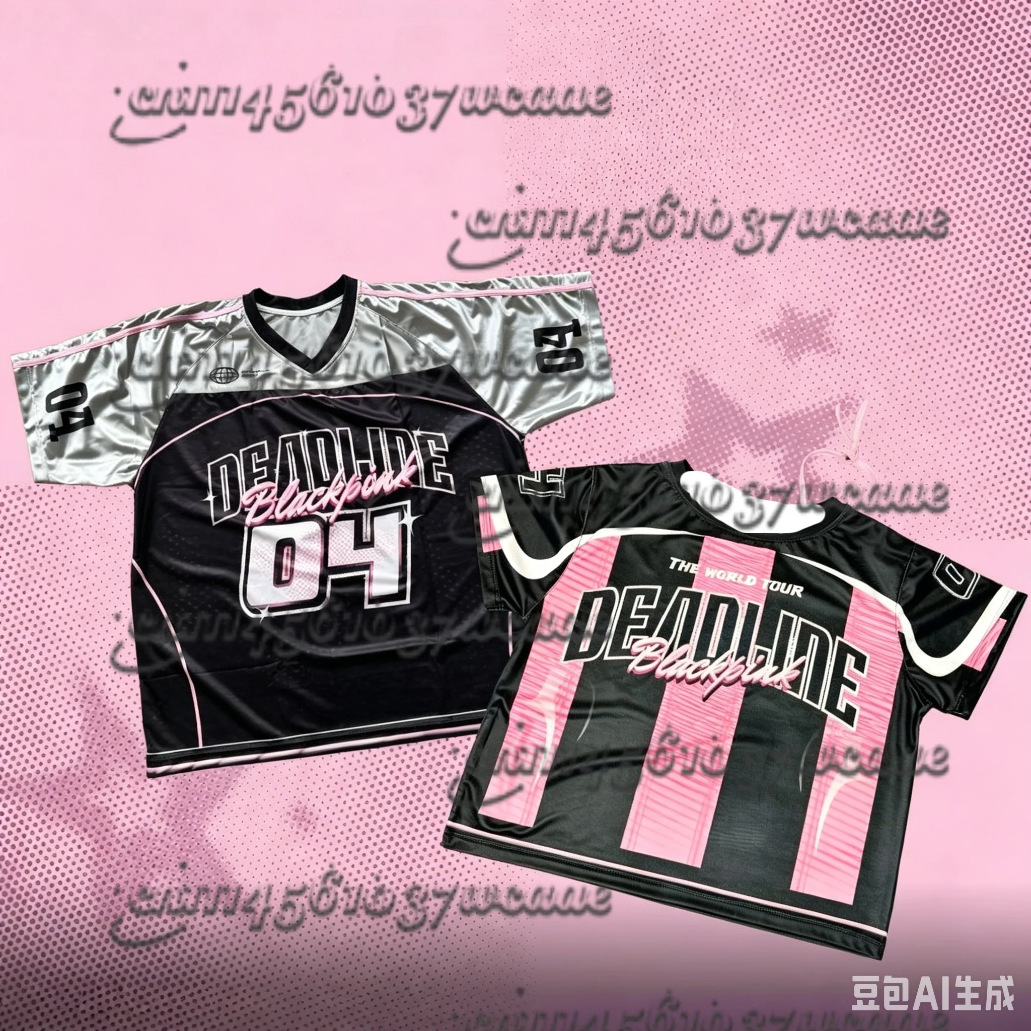 2026 Streetwear Same Style Black Silver Colorblock DEADLINE Print Themed Summer Oversized Casual Jersey FamilyMatching