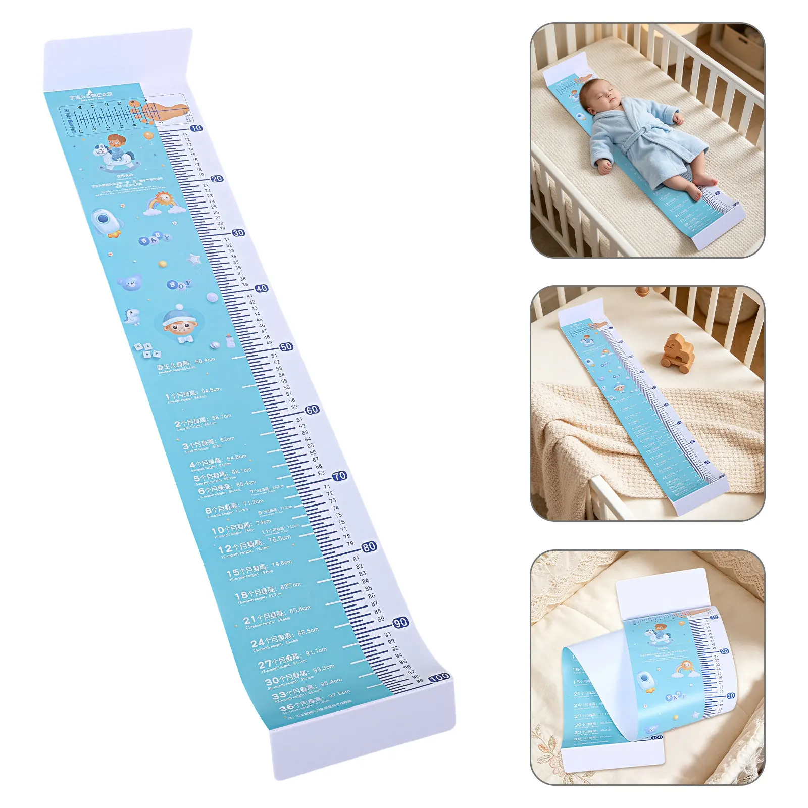 Height Measuring Growth Chart Ruler Kids Wall Tape Halloween Christmas Baby Measurements Mat Baby Boy Babies Boys Portable Soft