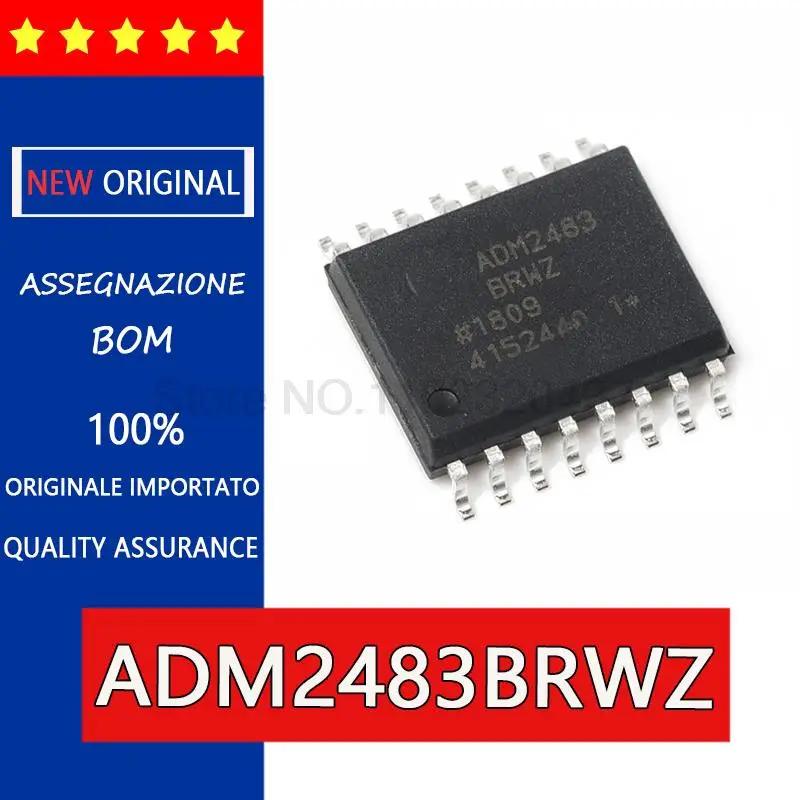 Original ADM2483BRWZ-REEL SOIC-16 RS-485 transceiver Half duplex isolation type ADM2483BRWZ SOP16 ADM2483B ADM2483