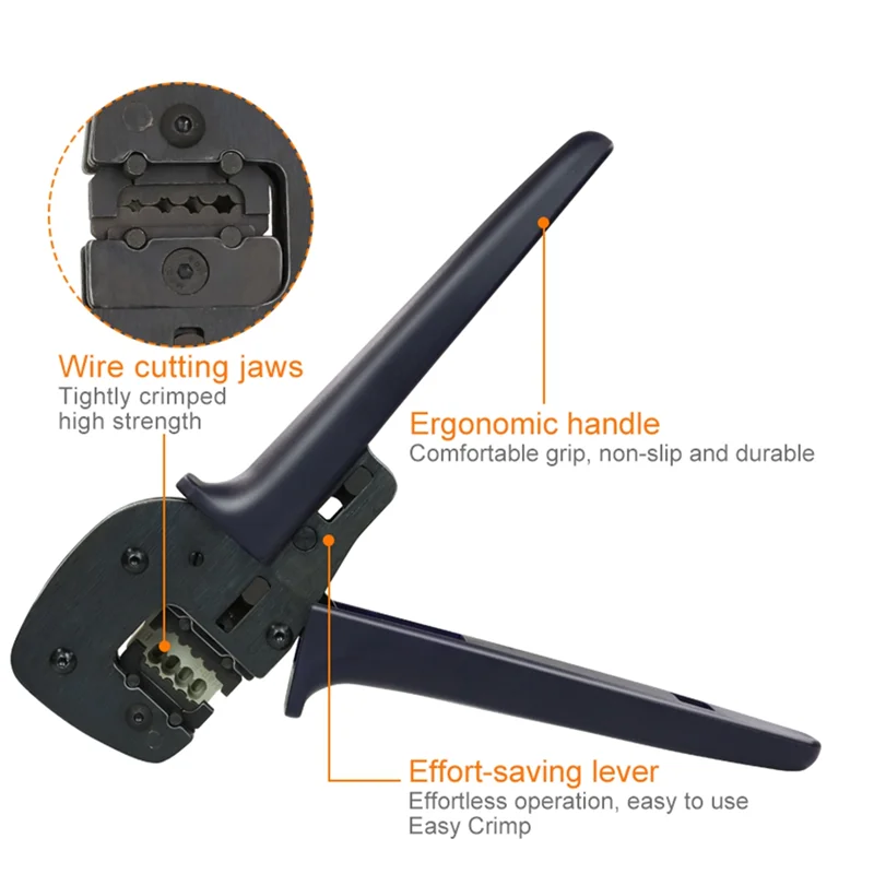 

【Favorite!】YEP-166 0.5-4Mm2/20-11AWG Vertical Crimping Plier Set- Aviation Heavy-Duty Terminal Electrical Tool