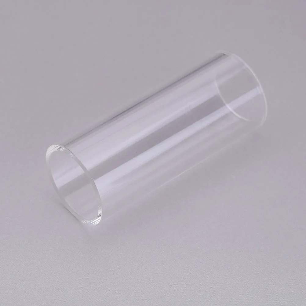 2 قطعة 6 سنتيمتر الزجاج الغيتار الشرائح الجلد ودية دائم السلس لهجة صوت متفوقة الحفاظ على واضح مشرق الصوت القياسية أفضل الشريحة