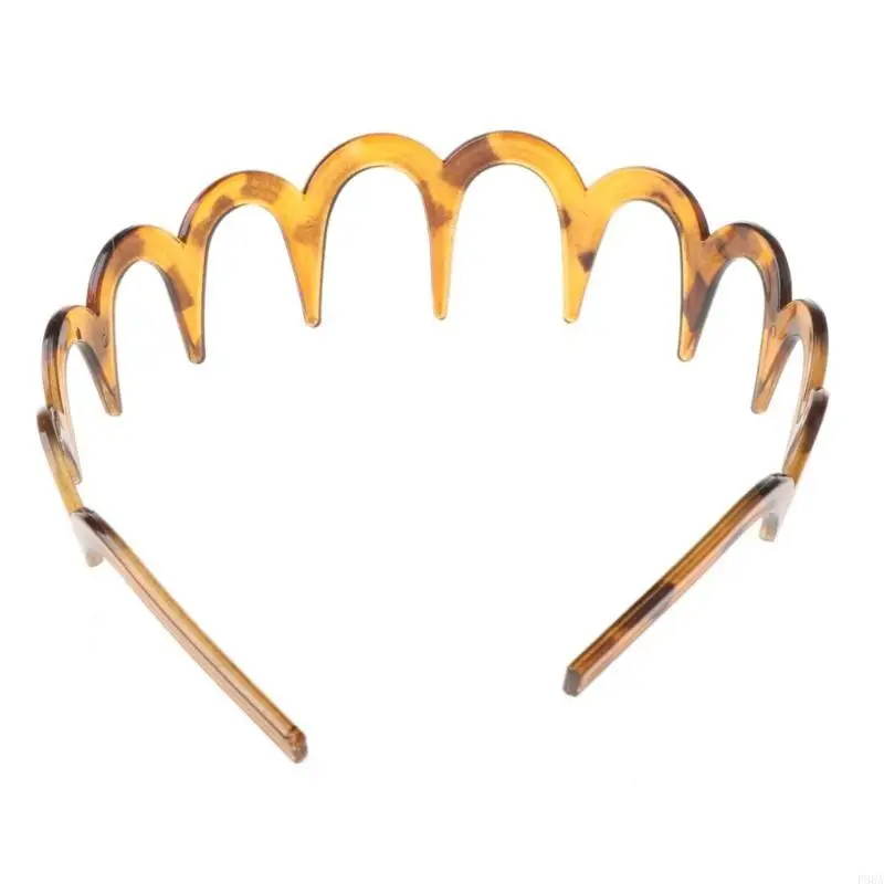 P88A – bandeau à dents longues pour femmes filles, peigne en résine plastique antidérapant, cerceau pour cheveux