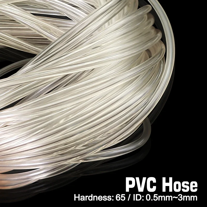 

Прозрачный шланг из ПВХ, высококачественная водяная трубка, капиллярная труба, защита от разрыва, защита от изгиба, пластиковая труба без запаха, ID 0,5 0,8 1 2 3 мм