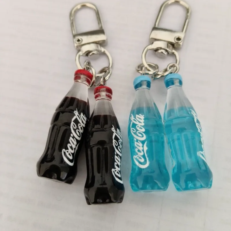 Cola Miniature Soda Drink Resin Keychain Summer Style Cute Bag Charm Pendant Personalized Creative Decor Holiday Gift 2026