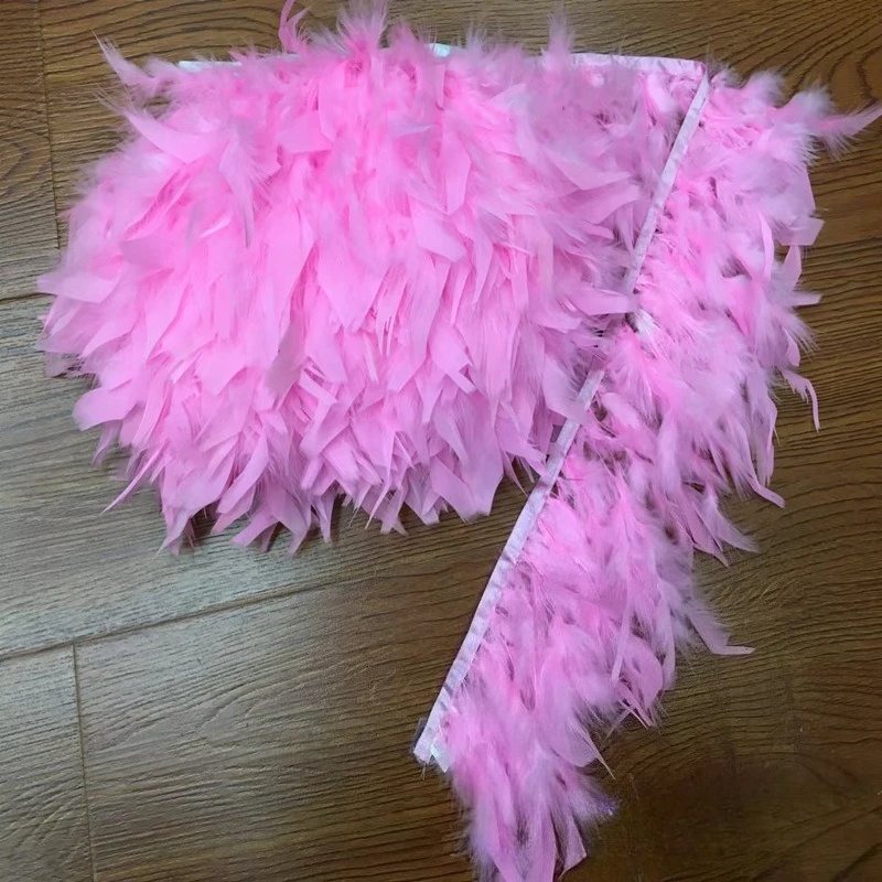 

1 м украшение из турецких перьев - высокое качество, лента из перьев 10-15 см, кисточка - шитье своими руками - украшение одежды