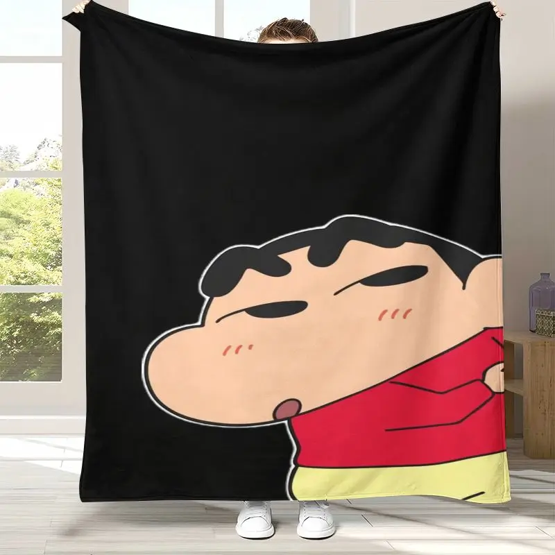 Cute C-Crayon Shin-chans Cartoon Soft Flannel Throw Blanket,Cozy Blanket for Bed,Sofa,Living Room,Picnic,Home Decor,Gift Kids