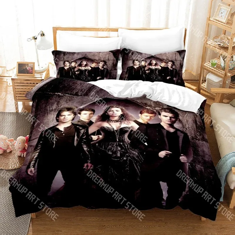 3D Printed The Vampire Diaries Bedding Set for Boys Girls Duvet Cover Pillowcase Twin Queen King Full Single Double Sizes