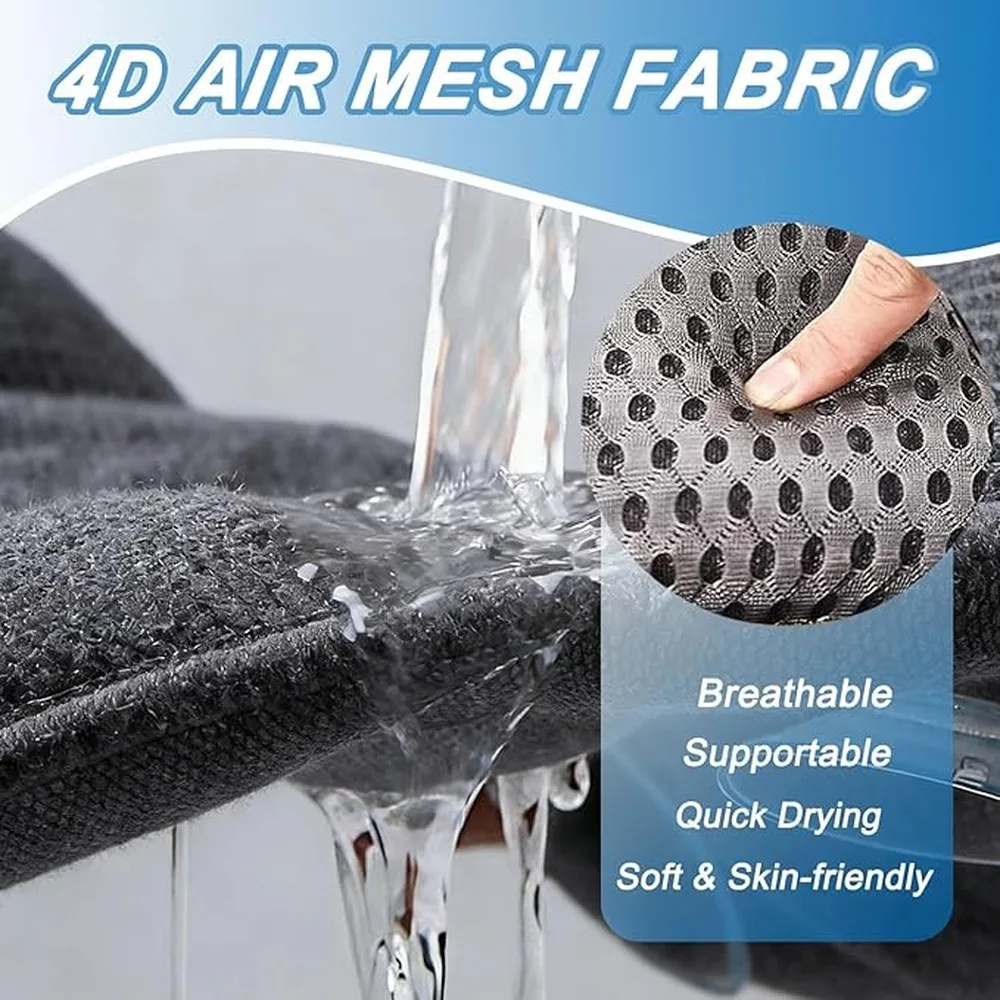 Bath Comfort Item Bathtub Pillow Bath Pillow Suction Cup Secure Attachment Breathable Mesh Fabric
