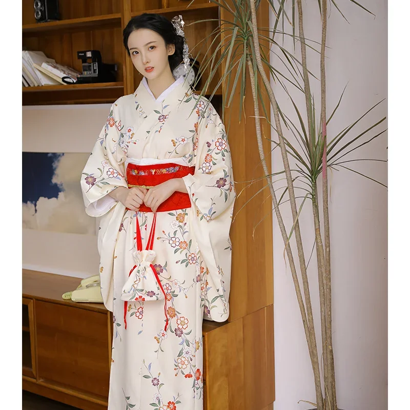 Kimonos for Women Japanese Traditional Kimono Cosplay Dress Geisha Yukata Summer Long Robe Femme Photography Clothes