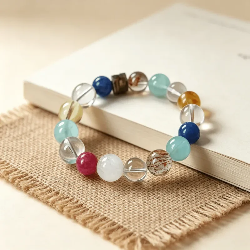 Natural crystal bracelet, Duobao bracelet, fashionable and versatile lucky transfer bracelet, same style for men and women,