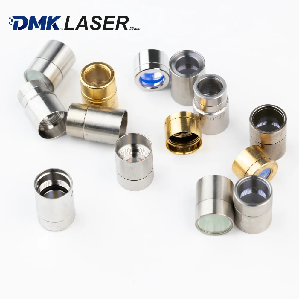 DMK Raycus QBH laser Protective Cap Windows Crystal Gold/Silver D12.7 D12.8 For Welding Cutting Laser Source Optical Fiber Cable
