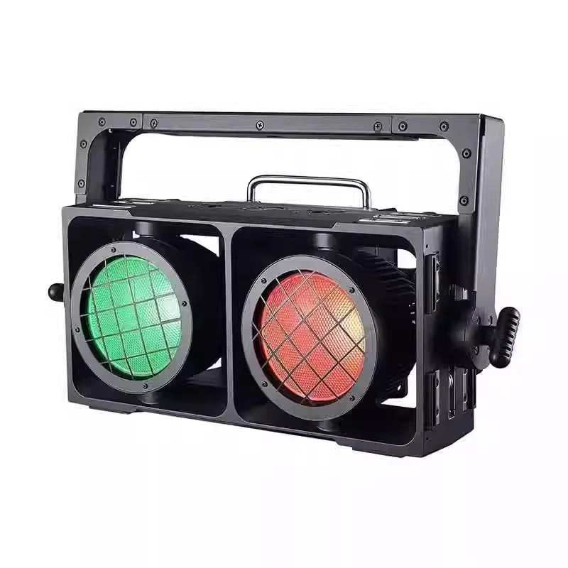 Sunart 2*300W LED COB Blinder RGBWA 5 in 1 Colors for Stage Effect Night Clubs Bars DMX Audience Light Waterproof IP65 Case