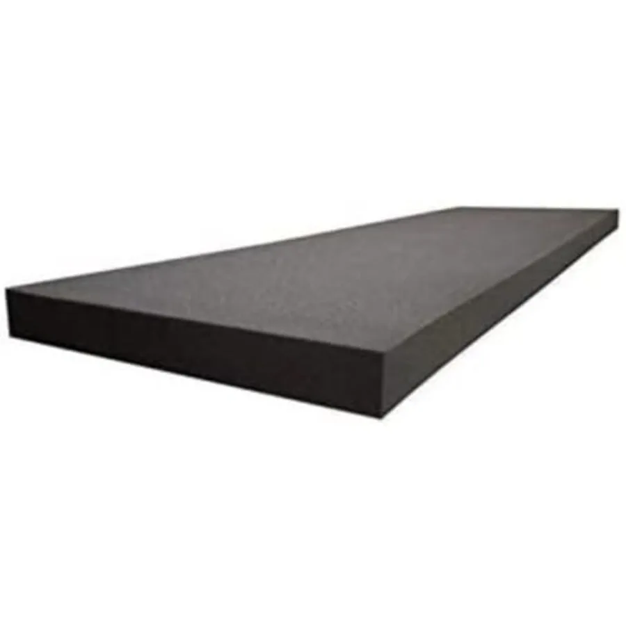 

GoTo Foam 2" x 24" x 72" Black Upholstery Foam Sheet - 1.8 Density Firm 44 ILD Open-Cell Polyurethane - Cushion Replacement DIY