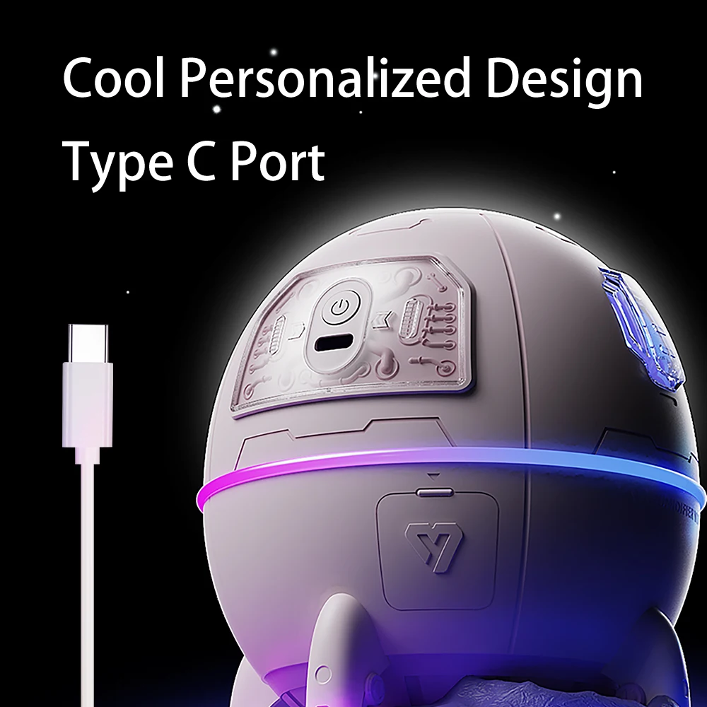Astronaut USB Air Humidifier Ultrasonic Mini Cute LED Small  Aroma Essential Oil Diffuser Mist Spayer Maker For Room Home Fogger
