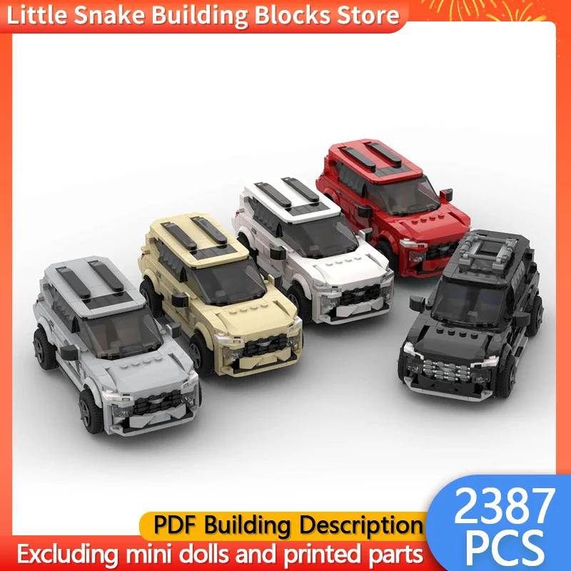 City Car Model MOC Building Bricks Medium Sport Utility Vehicle Pack Modular Technology Gifts Holiday Assemble Children Toy Suit