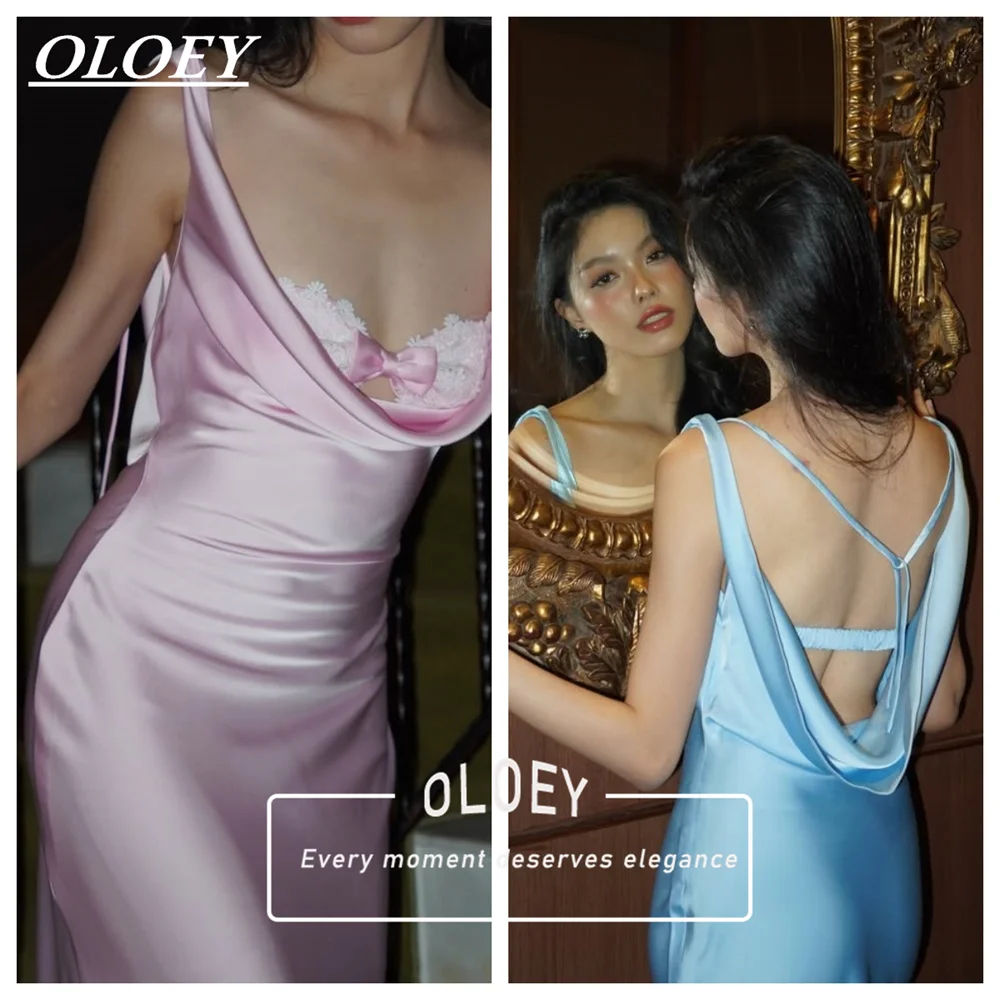 OLOEY – robe de soirée sirène en satin soyeux, col cœur, plissée, longueur au sol, pour mariage, bal de promo, tapis rouge, personnalisée