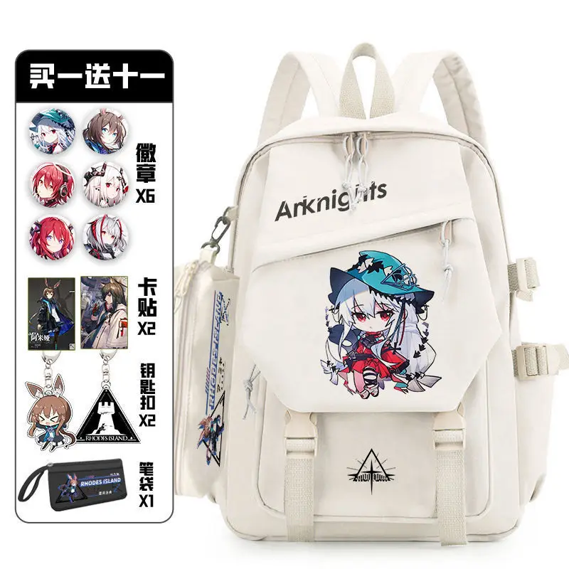 Arknights Trendy Large Capacity Cartoon Anime Peripheral Student Laptop Bag Lightweight Unisex Backpack Anime