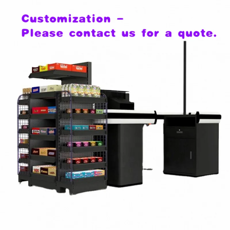 custom.Multi Unit Cash Table Grocery Retail Store Supermarket Checkout Counter with Cabinet
