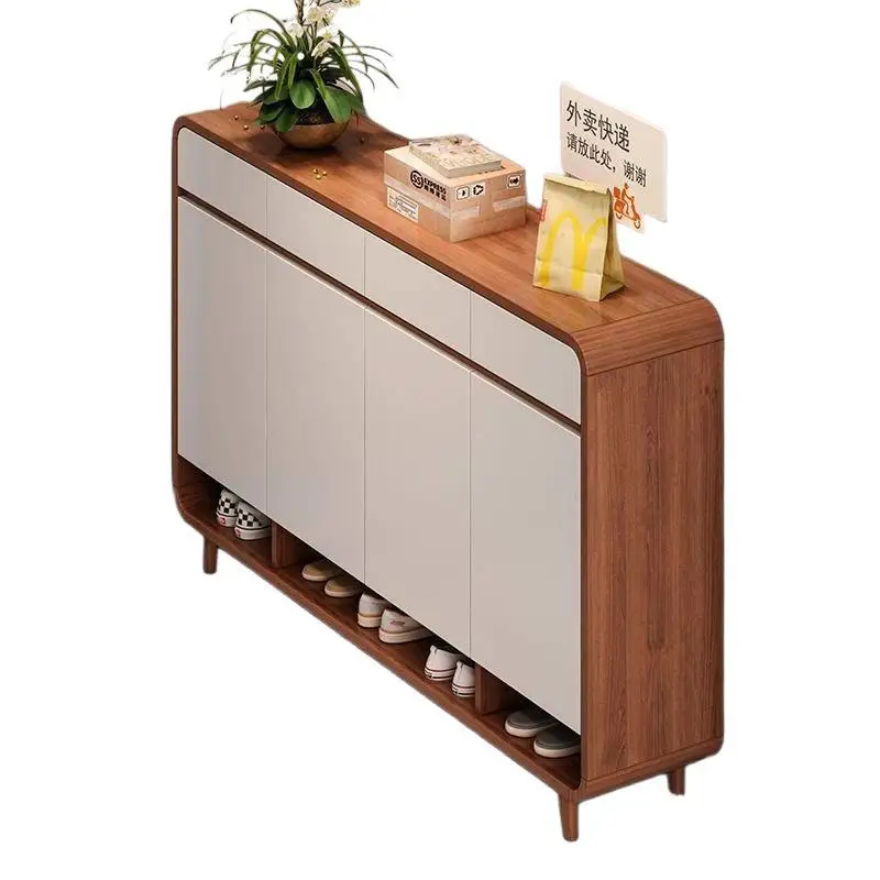 

Light luxury home shoe cabinet home door large capacity new model against the wall