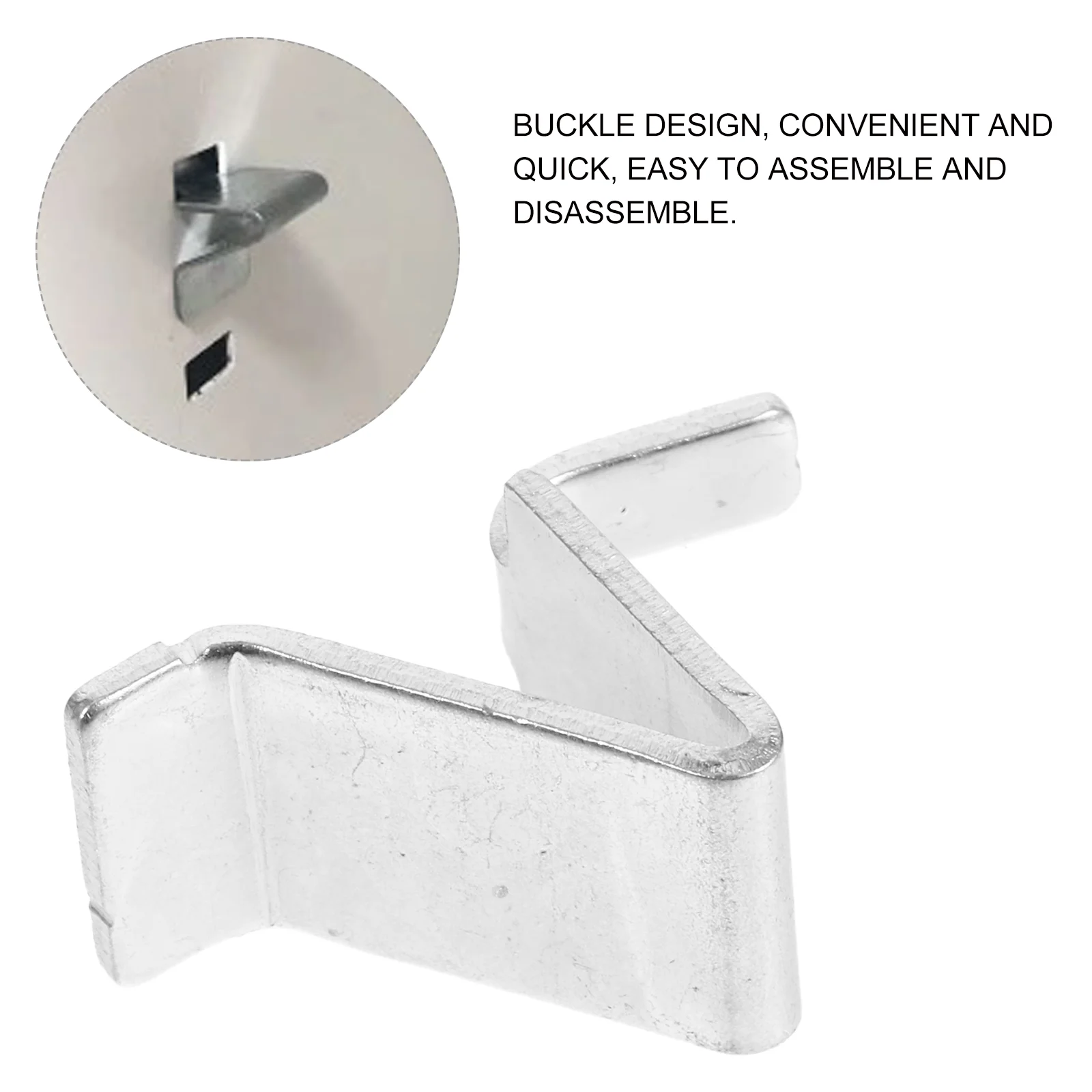 Clips d'étagère d'armoire en métal, 10 pièces, Clips d'étagère pour classeur, Supports d'étagère robustes, Clips d'étagère en métal pour cuisine