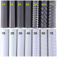 Black White Plain Solid Smooth Lichee Texture Scales Embossed Faux PU Leather Fabric For Decoration Craft DIY Sewing  K001
